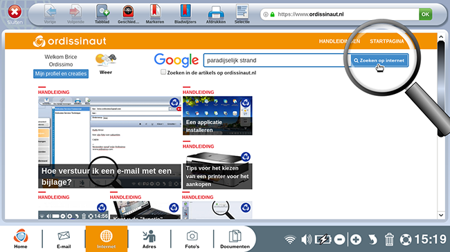 Zoek de gewenste foto op internet.