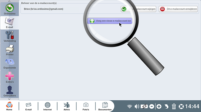 voeg een nieuw e-mailaccount toe