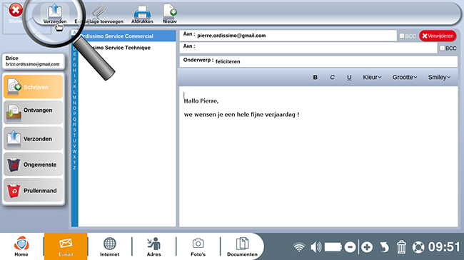 Mijn e-mail opnieuw verzenden.