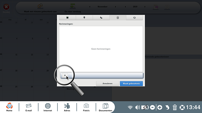 een herinnering aan de afspraak instellen