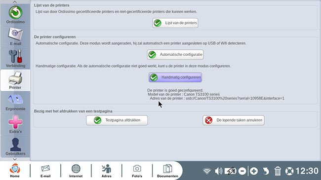 controleer de configuratie