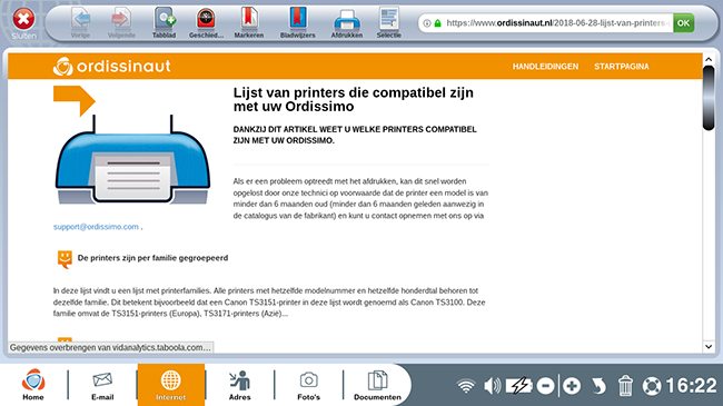 lijst van compatibele printers