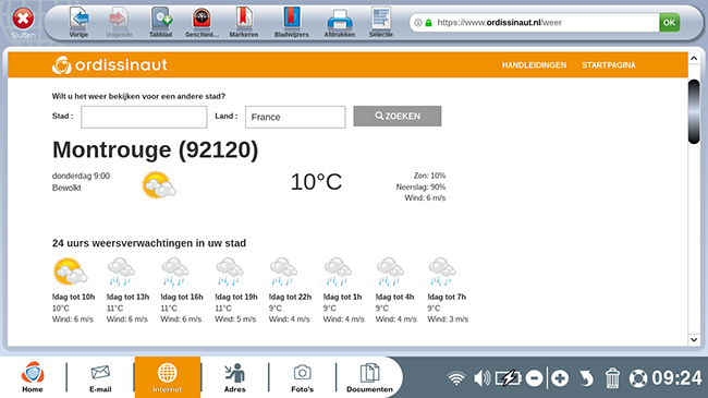 het weer voor mijn stad